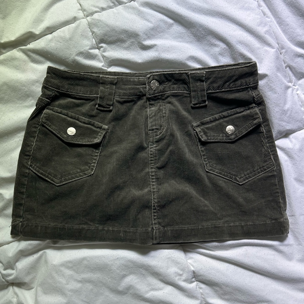 Y2K lowrise micro mini corduroy skirt